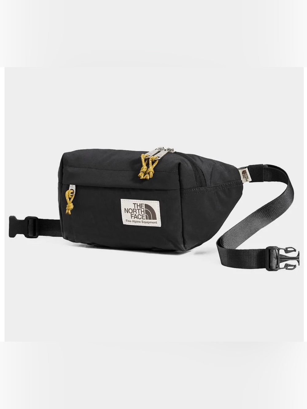 The North Face Berkeley Black Lumbar Belt Bag with Yellow Accent Zippers